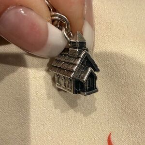 James Avery Retired Silver 3D Church Charm